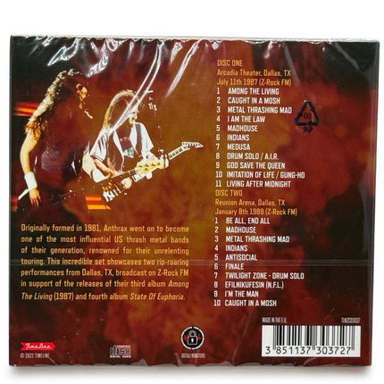 Anthrax - Dallas Live In The 80s 2 CD